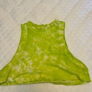 Lululemon Women's tie die green Crop Top